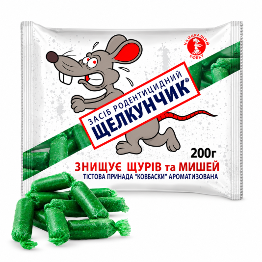 Щелкунчик тесто яд от грызунов (колбаски), 200 г Щелкунчик тесто яд от грызунов (колбаски), 200 г