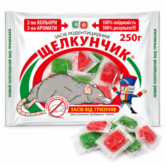 Щелкунчик тісто отрута від гризунів (фільтр пакет) 250 г Щелкунчик тісто отрута від гризунів (фільтр пакет) 250 г