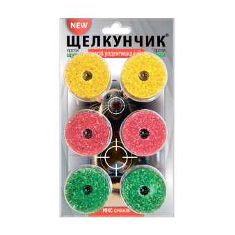 ЩЕЛКУНЧИК БРИКЕТ - Баранка яд от мышей и крыс 6 штук (195г)
