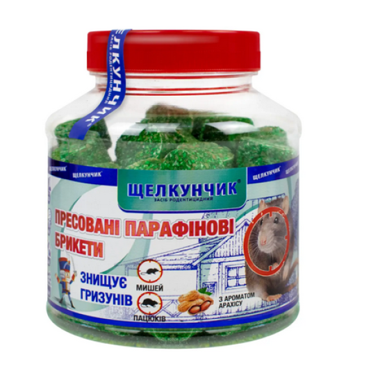 Щелкунчик брикети від гризунів арахіс (зелений), 320 г Щелкунчик брикети від гризунів арахіс (зелений), 320 г