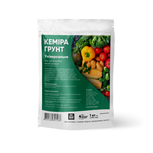Кеміра Ґрунт, NPK 11-11-21, добриво в гранулах, 1 кг