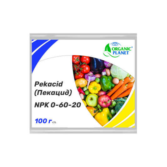 PeKacid (Пекацид), NPK 0-60-20, фосфорно-калійне добриво, 100 г