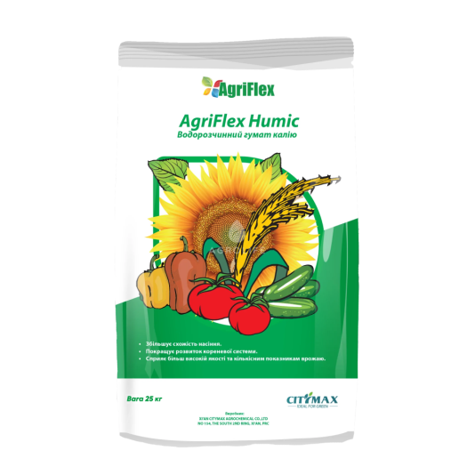 AgriFlex Humic Total, водорастворимый гумат калия, 25 кг, CityMax