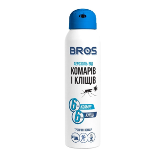 Аерозоль від комарів та кліщів 90 мл, BROS Аерозоль від комарів та кліщів 90 мл, BROS