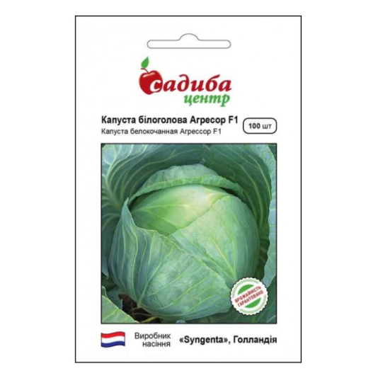 Капуста білокачанна середня Агресор F1 SG, 100 шт