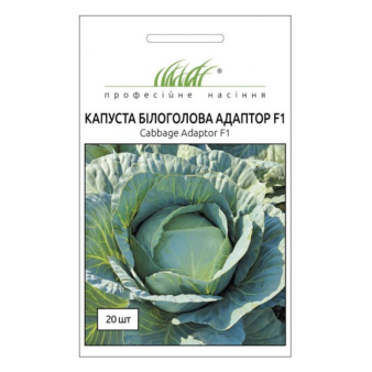 Капуста білокачанна середня Адаптор F1, 20 шт Капуста білокачанна середня Адаптор F1, 20 шт