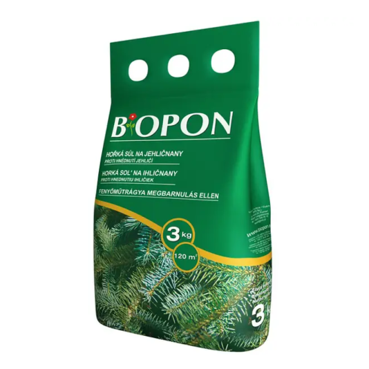 Biopon (Біопон), добриво для хвойних рослин проти пожовтіння, 3 кг