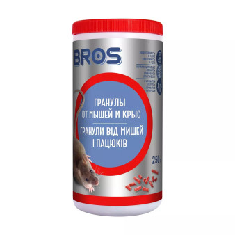 Гранулы от мышей и крыс, 250 г, Bros