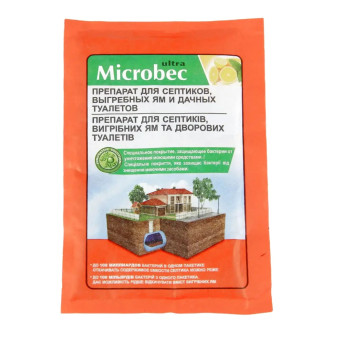Порошок для септиків, вигрібних ям та дворових туалетів, 25 г, Microbec