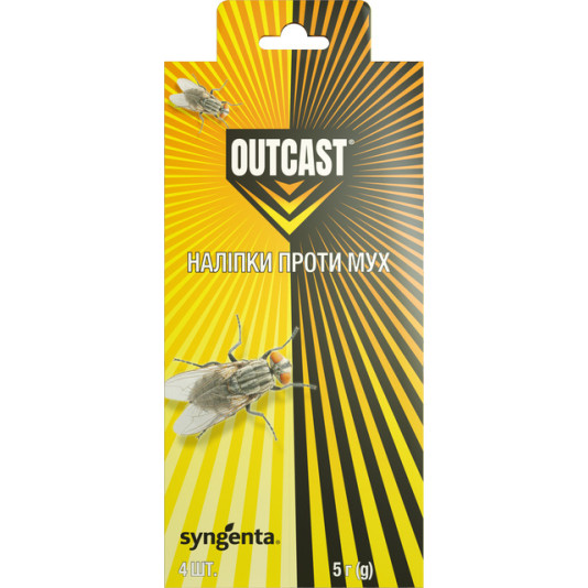 Наклейки проти мух 5 г (4 шт), Outcast, Syngenta