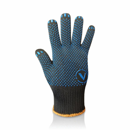 Робочі рукавички чорні з ПВХ, 1 пара