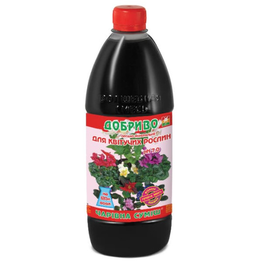 Чарівна суміш, добриво органо-мінеральне рідке для квітучих, 500мл
