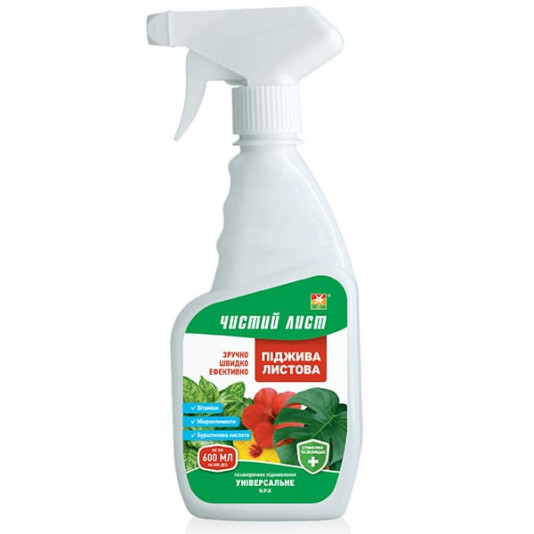 Чистий лист, спрей-добриво універсальна, 600 мл