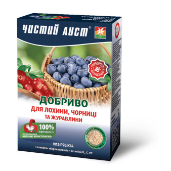 Чистый лист, кристаллическое удобрение для голубики, черники и клюквы, 900 г