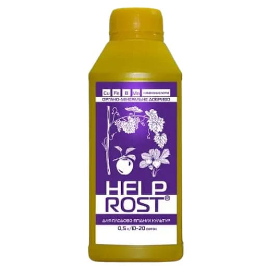 HelpRost, рідке органо-мінеральне добриво для плодово-ягідних культур, 500 мл, Жива Земля