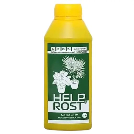 HelpRost, рідке органо-мінеральне добриво для кімнатних, садових, декоративно-листяних рослин, 500 мл, Жива Земля HelpRost, рідке органо-мінеральне добриво для кімнатних, садових, декоративно-листяних рослин, 500 мл, Жива Земля