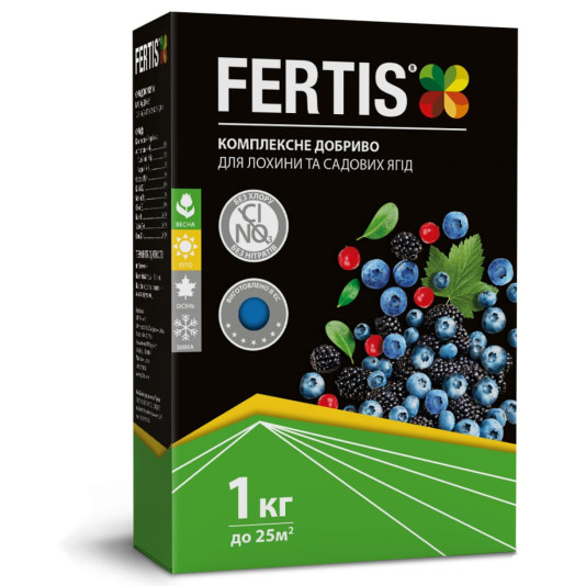 Удобрение для голубики и садовых ягод, NPK 12-8-16 + МЕ, 1 кг, Fertis