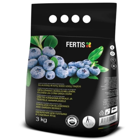 Удобрение для голубики и садовых ягод, NPK 12-8-16 + МЕ, 3 кг, Fertis