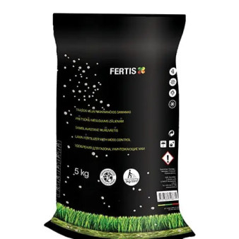Азотне добриво для газону та знищення моху, NPK 15-0-0 + Fe, 5 кг, Fertis