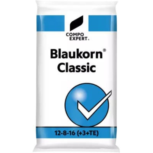 Blaurkorn Classic (Блаукорн Классик), NPK 12-8-16 + МЕ, комплексное минеральное удобрение, 25 кг, Compo
