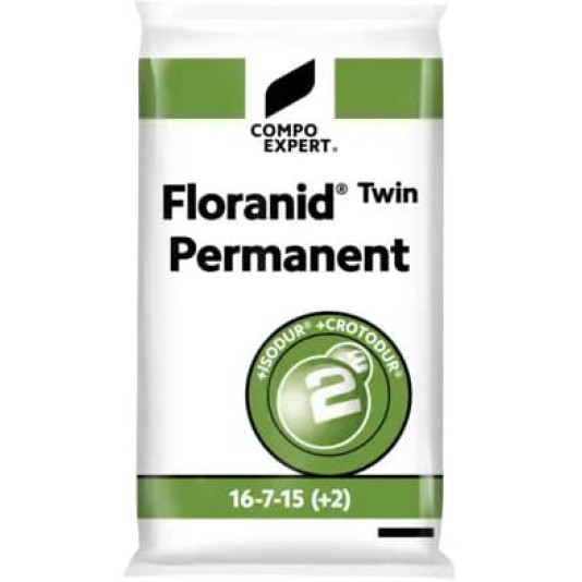 Floranid Twin Permanent (Флоранид Твин Перманент), NPK 16-7-15 + МЕ, комплексное минеральное удобрение, 25 кг, Compo