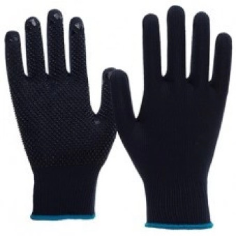 Чорні трикотажні рукавиці, мікрокрапка, 13 клас в’язки, 1 Пара Чорні трикотажні рукавиці, мікрокрапка, 13 клас в’язки, 1 Пара