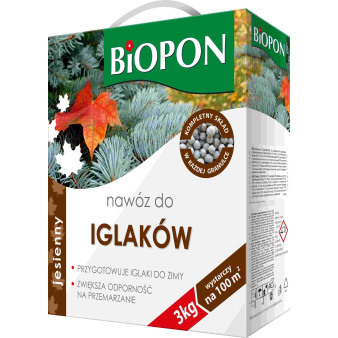 Biopon (Биопон), удобрение осеннее для хвойных растений, 3 кг