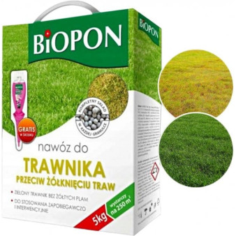 Biopon (Біопон), добриво для газонів проти пожовтіння трави, 5 кг