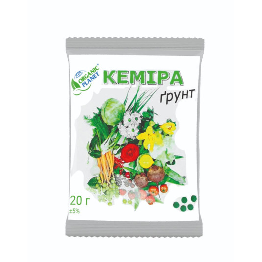 Кеміра Ґрунт, NPK 11-11-21, добриво в гранулах, 20 г